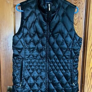 Lands’ End Quilted Vest Black